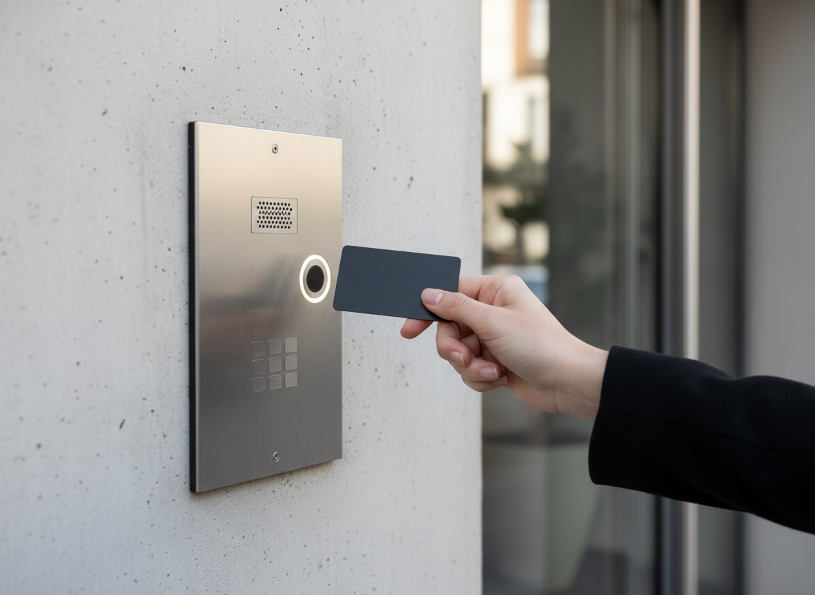 Badge d'immeuble à Lyon 7 — programmation Vigik et RFID, interphone moderne